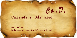 Csizmár Dániel névjegykártya